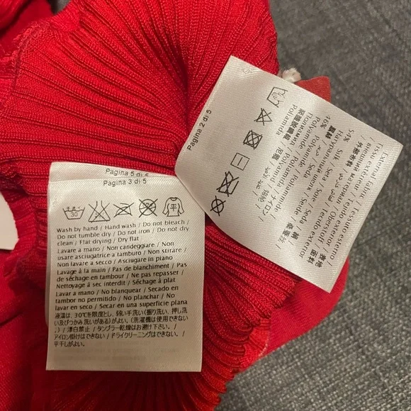 Valentino Silk Blend Ribbed Tights.Brand New. red wine color - Picture 8 of 11